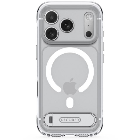 Decoded AntiMicrobial Hybrid Stand Backcover - etui z podstawką do iPhone 18 Pro Max / 17 Pro Max kompatybilne z MagSafe (clear)