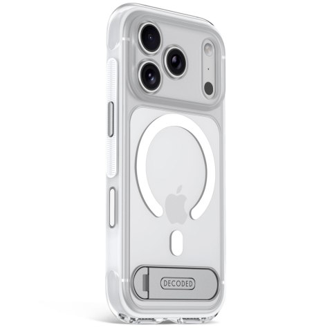 Decoded AntiMicrobial Hybrid Stand Backcover - etui z podstawką do iPhone 18 Pro Max / 17 Pro Max kompatybilne z MagSafe (clear)