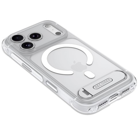 Decoded AntiMicrobial Hybrid Stand Backcover - etui z podstawką do iPhone 18 Pro Max / 17 Pro Max kompatybilne z MagSafe (clear)