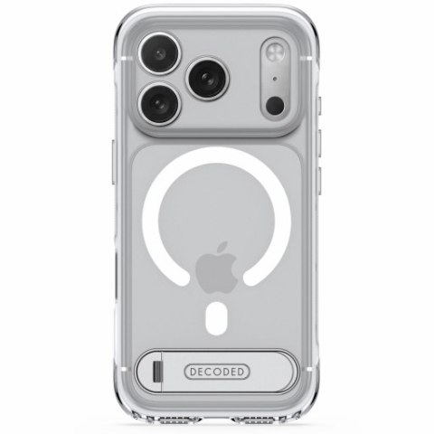 Decoded AntiMicrobial Hybrid Stand Backcover - etui z podstawką do iPhone 18 Pro Max / 17 Pro Max kompatybilne z MagSafe (clear)