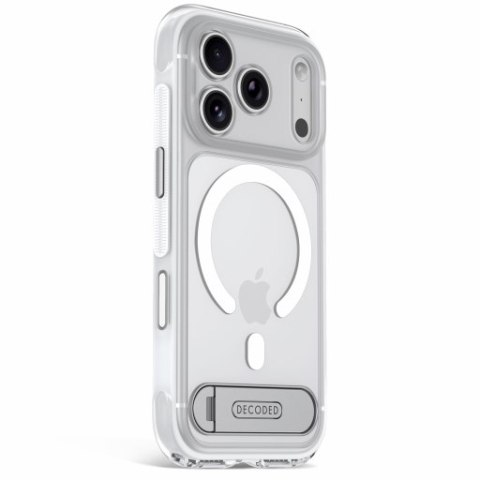 Decoded AntiMicrobial Hybrid Stand Backcover - etui z podstawką do iPhone 18 Pro Max / 17 Pro Max kompatybilne z MagSafe (clear)