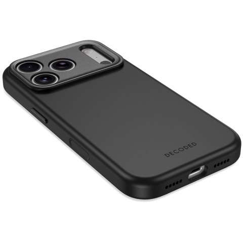 Decoded AntiMicrobial Silicone Backcover - etui do iPhone 18 Pro / 17 Pro kompatybilne z MagSafe (carbon black)