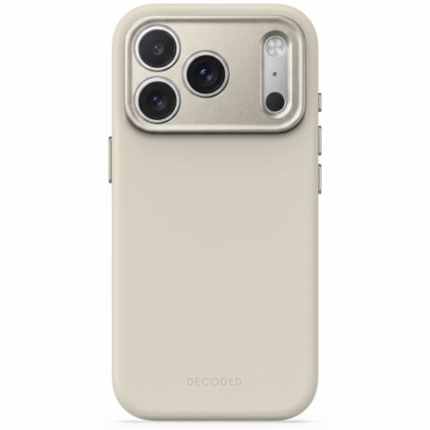 Decoded AntiMicrobial Silicone Backcover - etui do iPhone 18 Pro / 17 Pro kompatybilne z MagSafe (pebble grey)