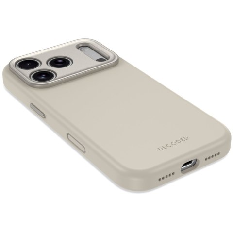 Decoded AntiMicrobial Silicone Backcover - etui do iPhone 18 Pro Max / 17 Pro Max kompatybilne z MagSafe (pebble grey)