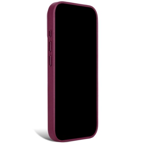 Decoded Leather Backcover - skórzane etui do iPhone 18 Pro / 17 Pro kompatybilne z MagSafe (aubergine)