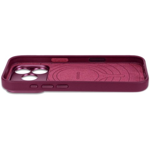 Decoded Leather Backcover - skórzane etui do iPhone 18 Pro / 17 Pro kompatybilne z MagSafe (aubergine)