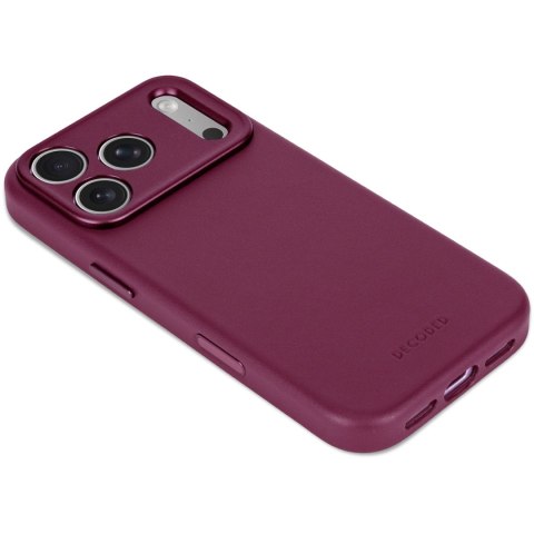 Decoded Leather Backcover - skórzane etui do iPhone 18 Pro / 17 Pro kompatybilne z MagSafe (aubergine)