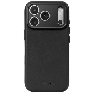 Decoded Leather Backcover - skórzane etui do iPhone 18 Pro / 17 Pro kompatybilne z MagSafe (black)