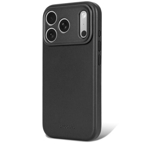 Decoded Leather Backcover - skórzane etui do iPhone 18 Pro / 17 Pro kompatybilne z MagSafe (black)