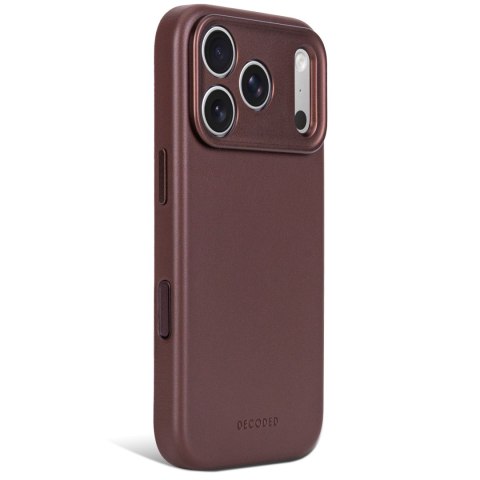 Decoded Leather Backcover - skórzane etui do iPhone 18 Pro / 17 Pro kompatybilne z MagSafe (chocolat brown)
