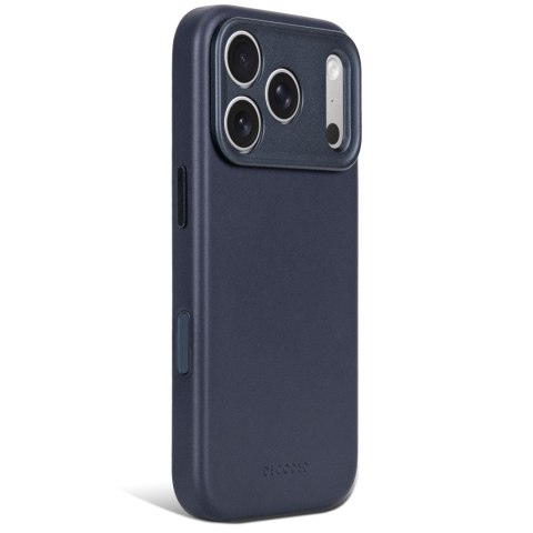 Decoded Leather Backcover - skórzane etui do iPhone 18 Pro / 17 Pro kompatybilne z MagSafe (midnight)