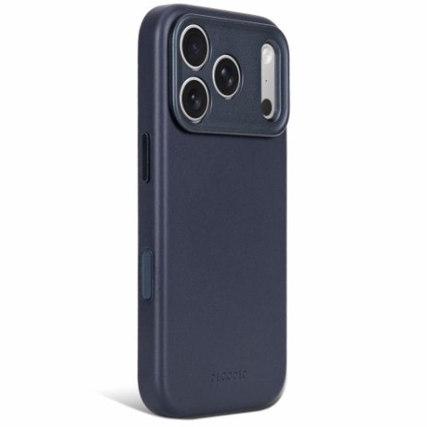 Decoded Leather Backcover - skórzane etui do iPhone 18 Pro / 17 Pro kompatybilne z MagSafe (midnight)