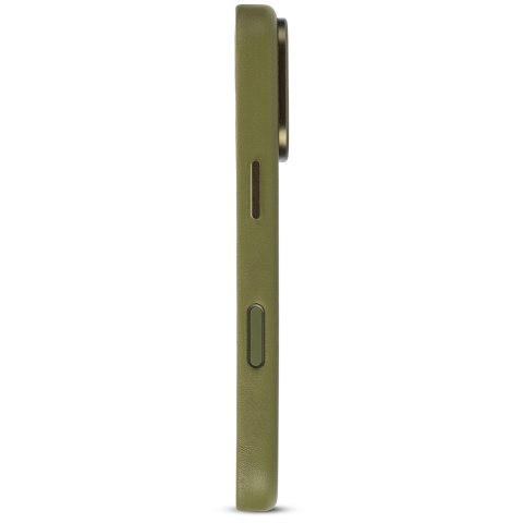 Decoded Leather Backcover - skórzane etui do iPhone 18 Pro / 17 Pro kompatybilne z MagSafe (moss green)