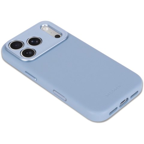 Decoded Leather Backcover - skórzane etui do iPhone 18 Pro / 17 Pro kompatybilne z MagSafe (sky blue)