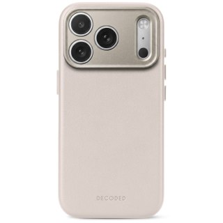 Decoded Leather Backcover - skórzane etui do iPhone 18 Pro / 17 Pro kompatybilne z MagSafe (taupe)