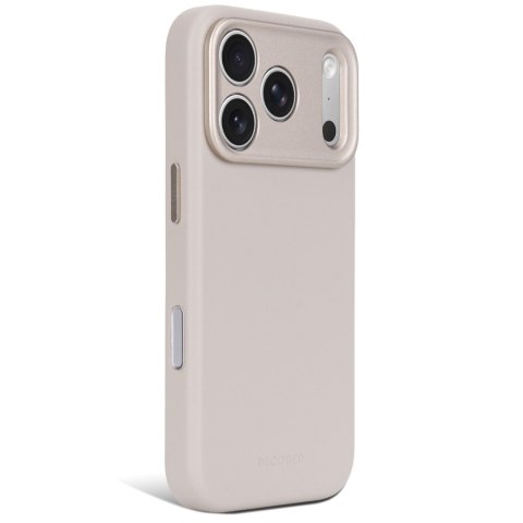 Decoded Leather Backcover - skórzane etui do iPhone 18 Pro / 17 Pro kompatybilne z MagSafe (taupe)