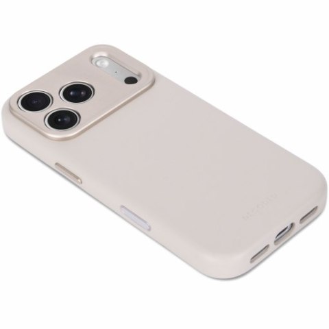 Decoded Leather Backcover - skórzane etui do iPhone 18 Pro / 17 Pro kompatybilne z MagSafe (taupe)