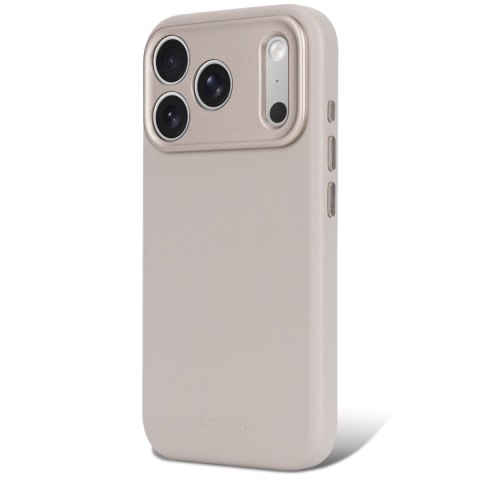 Decoded Leather Backcover - skórzane etui do iPhone 18 Pro / 17 Pro kompatybilne z MagSafe (taupe)