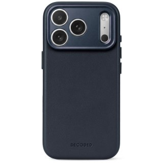 Decoded Leather Backcover - skórzane etui do iPhone 18 Pro Max / 17 Pro Max kompatybilne z MagSafe (midnight)