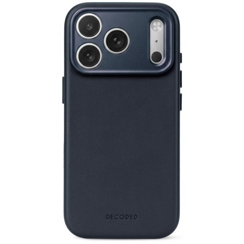 Decoded Leather Backcover - skórzane etui do iPhone 18 Pro Max / 17 Pro Max kompatybilne z MagSafe (midnight)