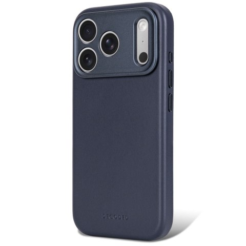 Decoded Leather Backcover - skórzane etui do iPhone 18 Pro Max / 17 Pro Max kompatybilne z MagSafe (midnight)