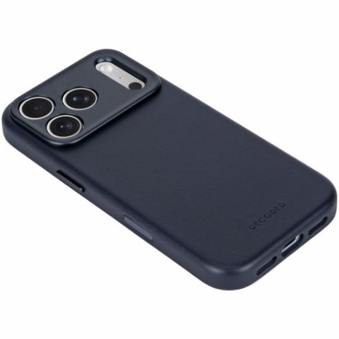 Decoded Leather Backcover - skórzane etui do iPhone 18 Pro Max / 17 Pro Max kompatybilne z MagSafe (midnight)