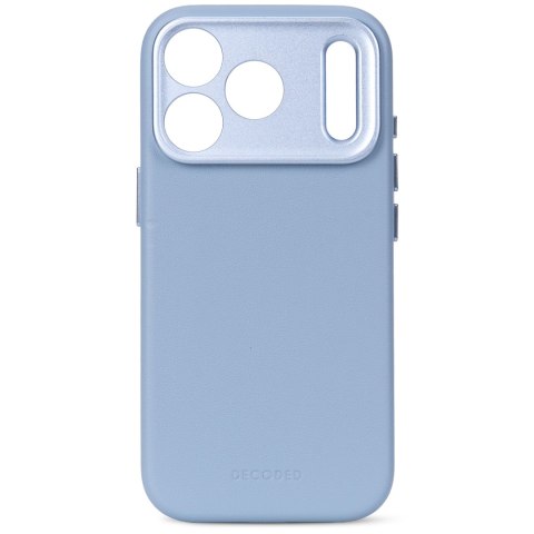 Decoded Leather Backcover - skórzane etui do iPhone 18 Pro Max / 17 Pro Max kompatybilne z MagSafe (sky blue)