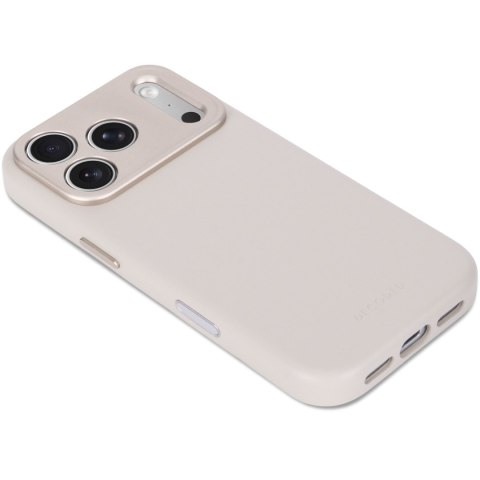 Decoded Leather Backcover - skórzane etui do iPhone 18 Pro Max / 17 Pro Max kompatybilne z MagSafe (taupe)