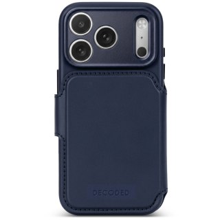 Decoded Leather Detachable Wallet - skórzane etui do iPhone 18 Pro / 17 Pro kompatybilne z MagSafe (midnight)
