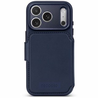 Decoded Leather Detachable Wallet - skórzane etui do iPhone 18 Pro / 17 Pro kompatybilne z MagSafe (midnight)