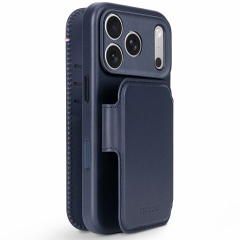 Decoded Leather Detachable Wallet - skórzane etui do iPhone 18 Pro / 17 Pro kompatybilne z MagSafe (midnight)