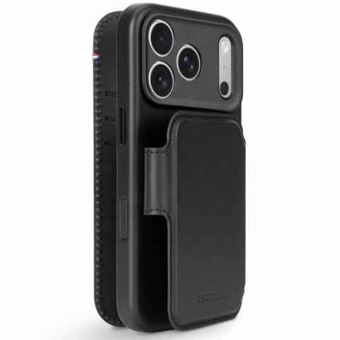 Decoded Leather Detachable Wallet - skórzane etui do iPhone 18 Pro Max / 17 Pro Max kompatybilne z MagSafe (black)