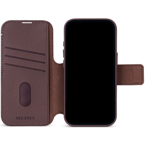 Decoded Leather Detachable Wallet - skórzane etui do iPhone 18 Pro Max / 17 Pro Max kompatybilne z MagSafe (chocolat brown)