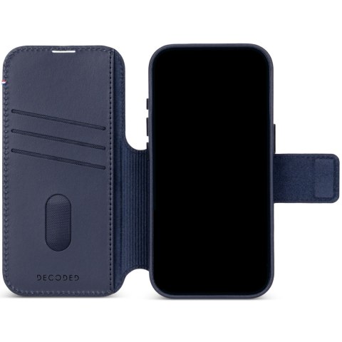 Decoded Leather Detachable Wallet - skórzane etui do iPhone 18 Pro Max / 17 Pro Max kompatybilne z MagSafe (midnight)