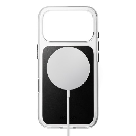 NOMAD Clear Leather Case - etui do iPhone 18 Pro / 17 Pro kompatybilne z MagSafe, skóra Horween (black)
