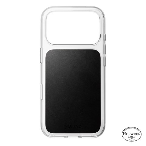 NOMAD Clear Leather Case - etui do iPhone 18 Pro / 17 Pro kompatybilne z MagSafe, skóra Horween (black)