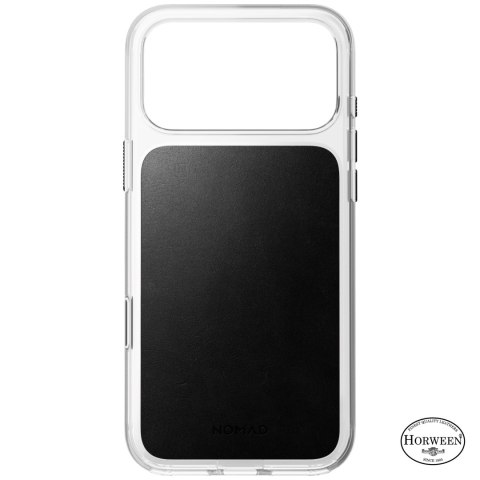 NOMAD Clear Leather Case - etui do iPhone 18 Pro Max / 17 Pro Max kompatybilne z MagSafe, skóra Horween (black)