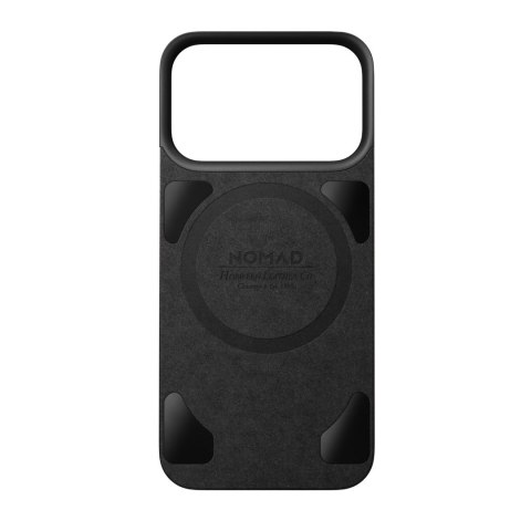 NOMAD Magnetic Leather Back - nakładka magnetyczna na iPhone 18 Pro / 17 Pro kompatybilna z MagSafe, skóra Horween (black)