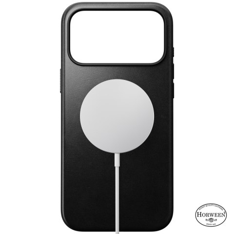 NOMAD Modern Leather Case - etui do iPhone 18 Pro Max / 17 Pro Max kompatybilne z MagSafe, skóra Horween (black)