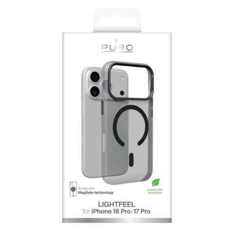 Puro Lightfeel - etui do iPhone 18 Pro / 17 Pro kompatybilne z MagSafe (dark shadow)