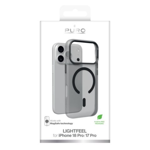 Puro Lightfeel - etui do iPhone 18 Pro / 17 Pro kompatybilne z MagSafe (dark shadow)