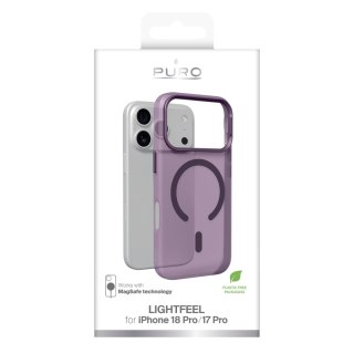 Puro Lightfeel - etui do iPhone 18 Pro / 17 Pro kompatybilne z MagSafe (deep cherry)