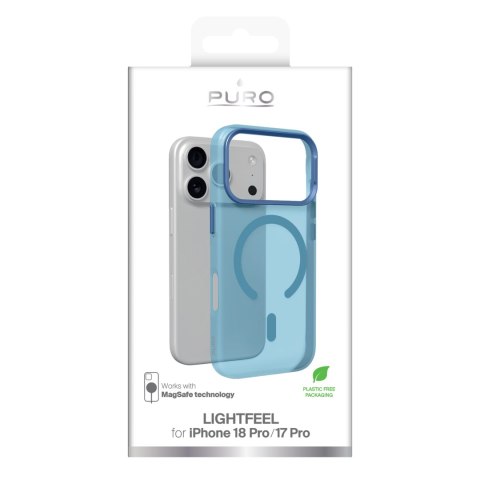 Puro Lightfeel - etui do iPhone 18 Pro / 17 Pro kompatybilne z MagSafe (polar blue)