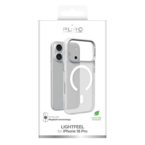 Puro Lightfeel - etui do iPhone 18 Pro / 17 Pro kompatybilne z MagSafe (soft cloud)