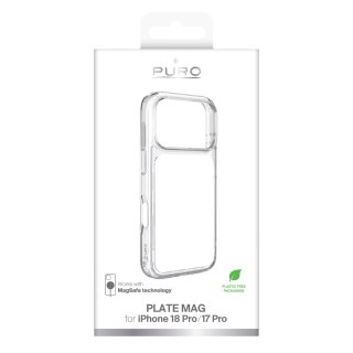 Puro Plate Mag - etui do iPhone 18 Pro / 17 Pro kompatybilne z MagSafe (soft cloud)