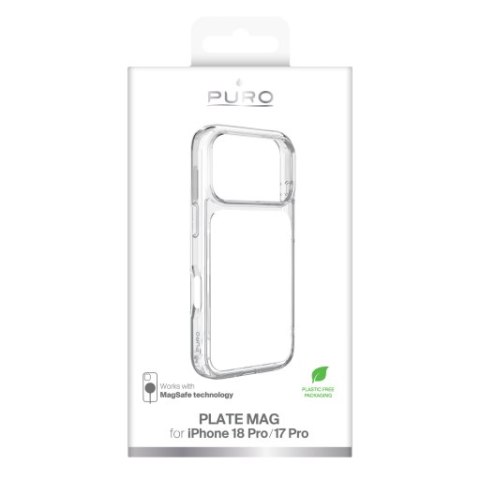 Puro Plate Mag - etui do iPhone 18 Pro / 17 Pro kompatybilne z MagSafe (soft cloud)