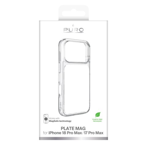 Puro Plate Mag - etui do iPhone 18 Pro Max / 17 Pro Max kompatybilne z MagSafe (soft cloud)