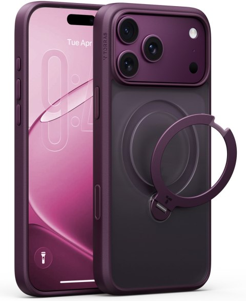 TORRAS Ostand Q3 Spin - etui do iPhone 18 Pro Max / 17 Pro Max kompatybilne z MagSafe (purple)