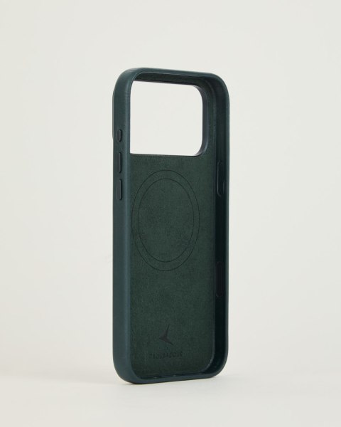 Troubadour Leather Case - etui skórzane do iPhone 18 Pro Max / 17 Pro Max kompatybilne z MagSafe (obsidian green)