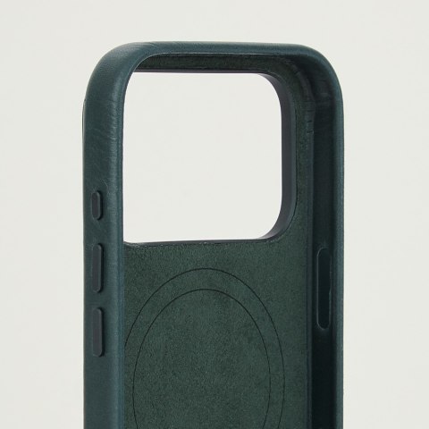 Troubadour Leather Case - etui skórzane do iPhone 18 Pro Max / 17 Pro Max kompatybilne z MagSafe (obsidian green)